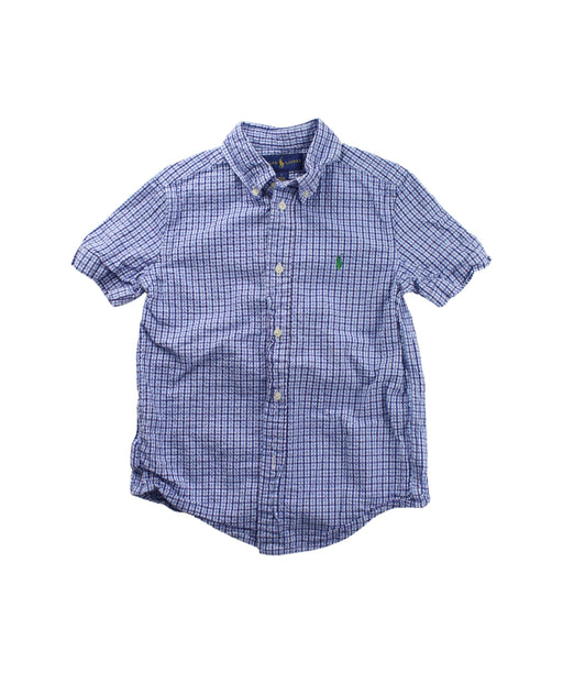 A Blue Short Sleeve Shirts from Ralph Lauren in size 7Y for boy. (Front View)