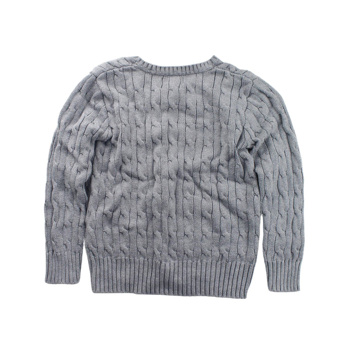 A Grey Knit Sweaters from Polo Ralph Lauren in size 6T for boy. (Back View)