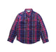 A Blue Long Sleeve Shirts from Boss in size 6T for boy. (Front View)