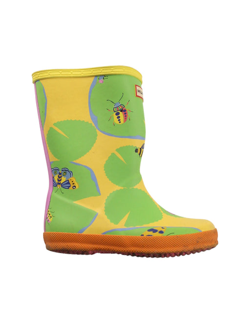 A Green Rain Boots from Hunter in size 5T for neutral. (Front View)
