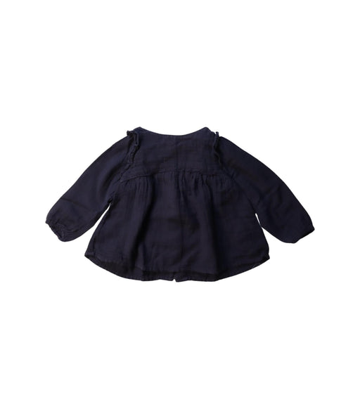 A Black Long Sleeve Tops from Bonton in size 12-18M for girl. (Front View)