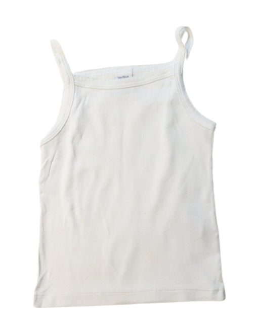 A White Sleeveless T Shirts from Petit Bateau in size 2T for girl. (Front View)