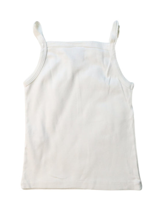 A White Sleeveless T Shirts from Petit Bateau in size 2T for girl. (Back View)