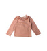 A Peach Rash Guards from Les Petits Dores in size 3T for girl. (Front View)