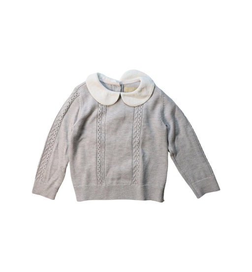 A Grey Knit Sweaters from Chickeeduck in size 2T for girl. (Front View)