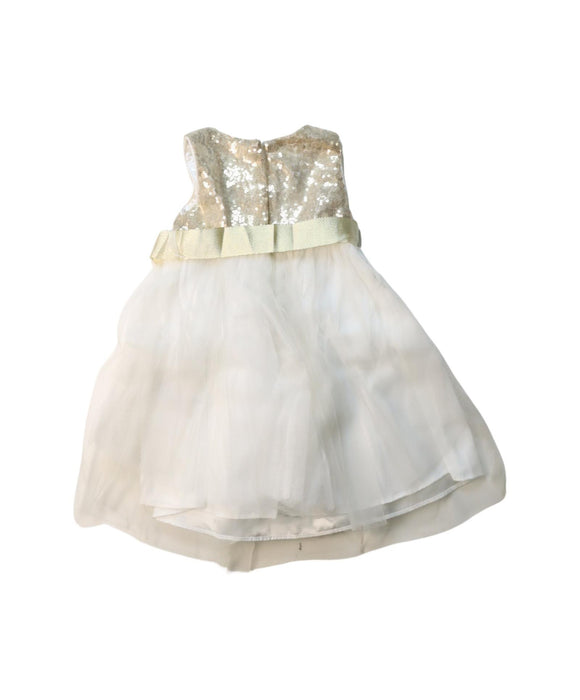 A White Sleeveless Dresses from Monsoon in size 3-6M for girl. (Back View)