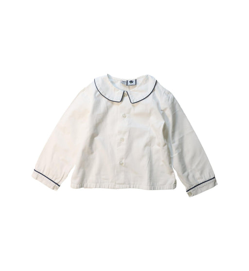 A White Long Sleeve Shirts from Busy Bees in size 2T for girl. (Front View)