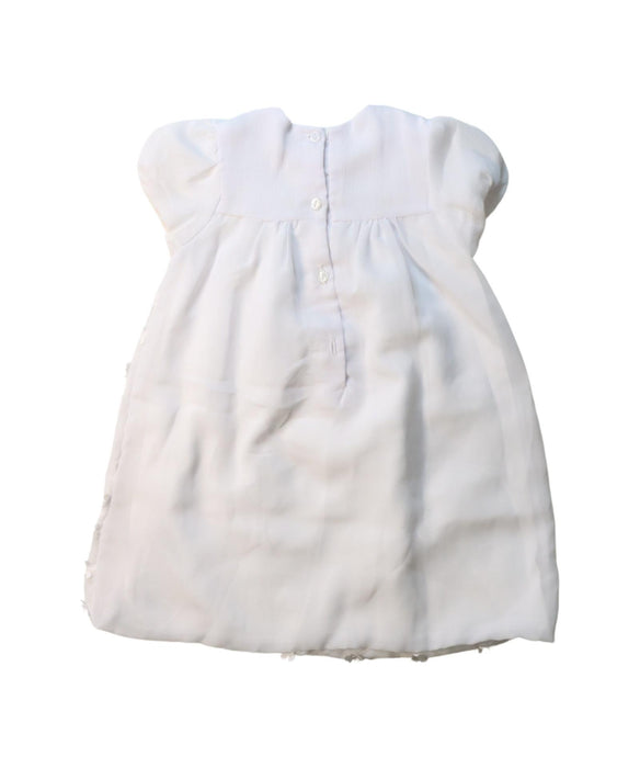 A White Short Sleeve Dresses from Chicco in size 12-18M for girl. (Back View)