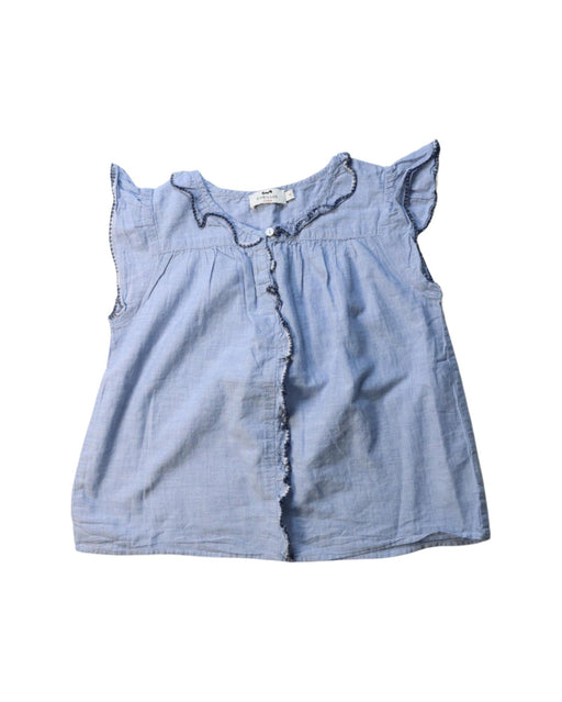 A Blue Short Sleeve Tops from Cyrillus in size 6T for girl. (Front View)
