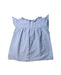A Blue Short Sleeve Tops from Cyrillus in size 6T for girl. (Back View)