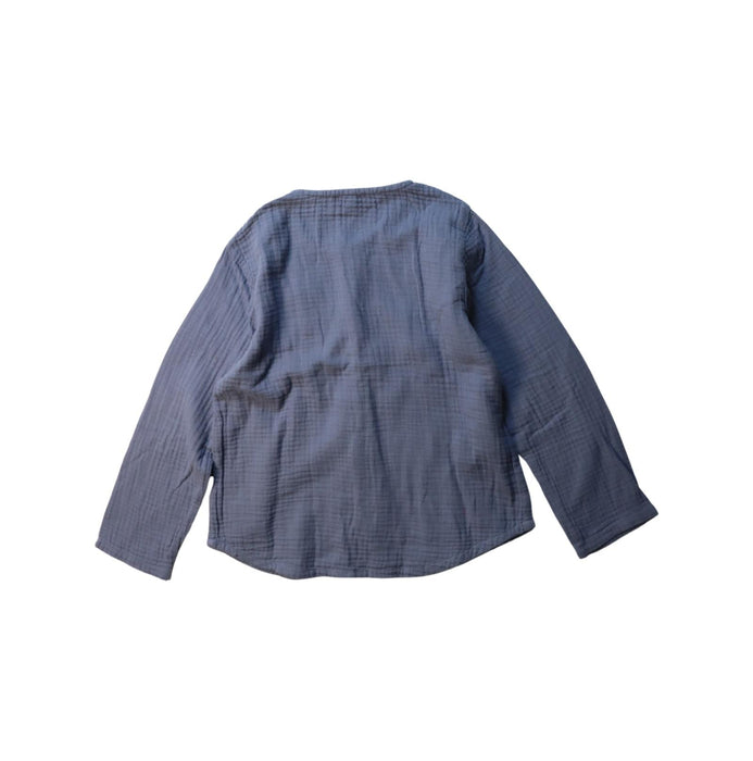 A Blue Long Sleeve Tops from Petite Lucette in size 6T for girl. (Back View)