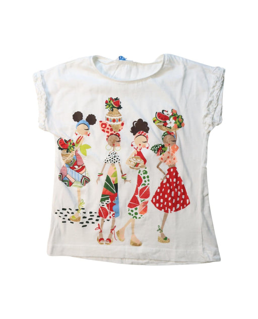 A Multicolour Short Sleeve T Shirts from Mayoral in size 7Y for girl. (Front View)