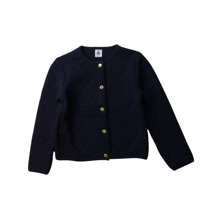 A Black Cardigans from Petit Bateau in size 6T for girl. (Front View)