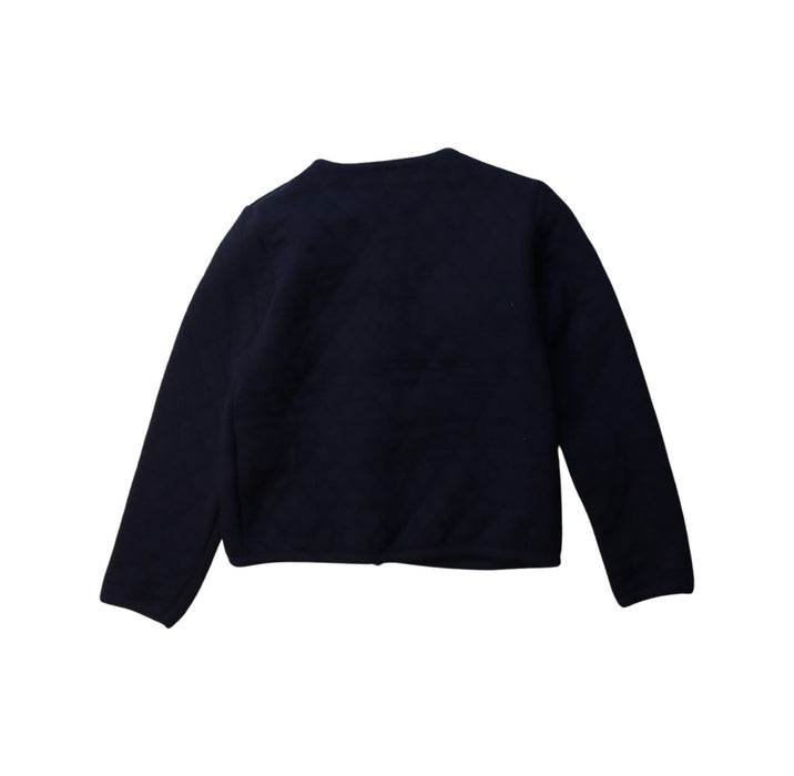 A Black Cardigans from Petit Bateau in size 6T for girl. (Back View)