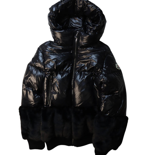 A Black Puffer/Quilted Coats & Outerwear from Moncler in size 12Y for girl. (Front View)