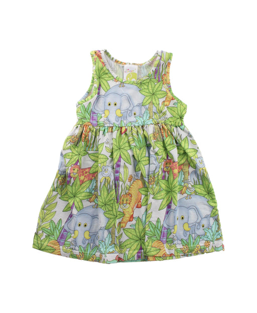 A Green Sleeveless Dresses from Jim Thompson in size 2T for girl. (Front View)