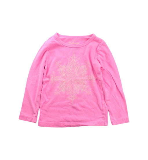 A Pink Long Sleeve T Shirts from Crewcuts in size 3T for girl. (Front View)