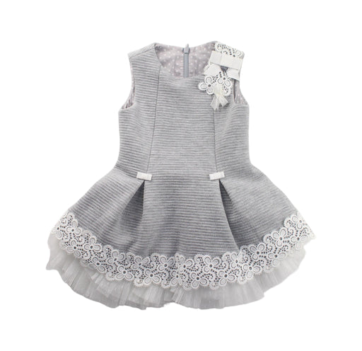 A Grey Sleeveless Dresses from Nicholas & Bears in size 6-12M for girl. (Front View)