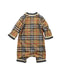 A Beige Long Sleeve Rompers from Burberry in size 0-3M for boy. (Back View)