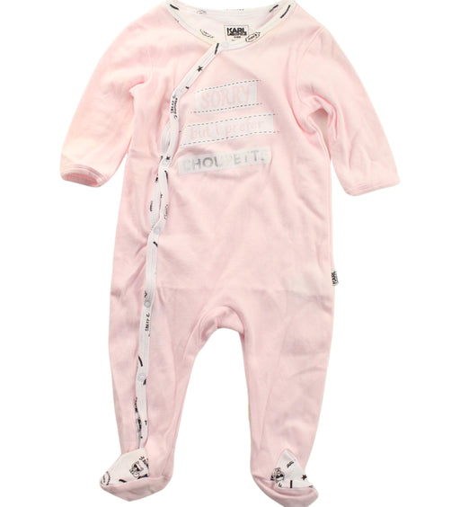 A Pink Onesies from Karl Lagerfeld in size 0-3M for girl. (Front View)