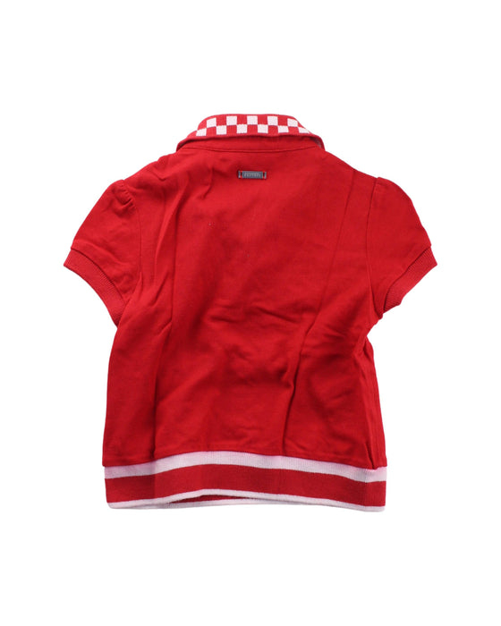 A Red Short Sleeve Polos from Ferrari in size 6-12M for girl. (Back View)