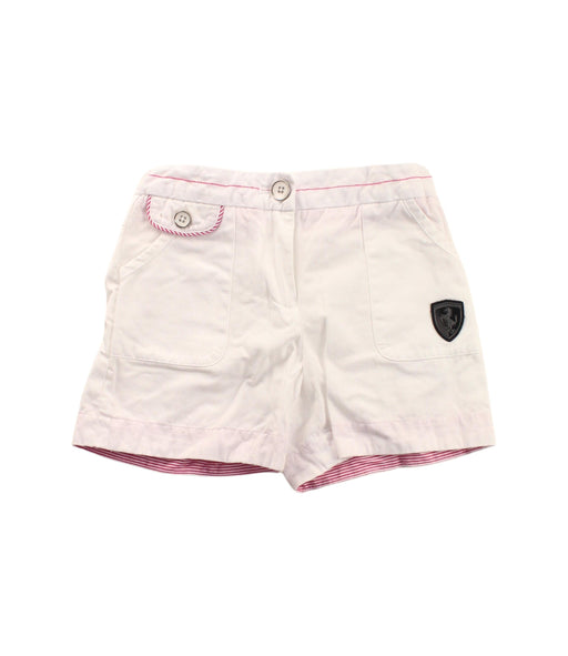 A White Shorts from Ferrari in size 6-12M for girl. (Front View)