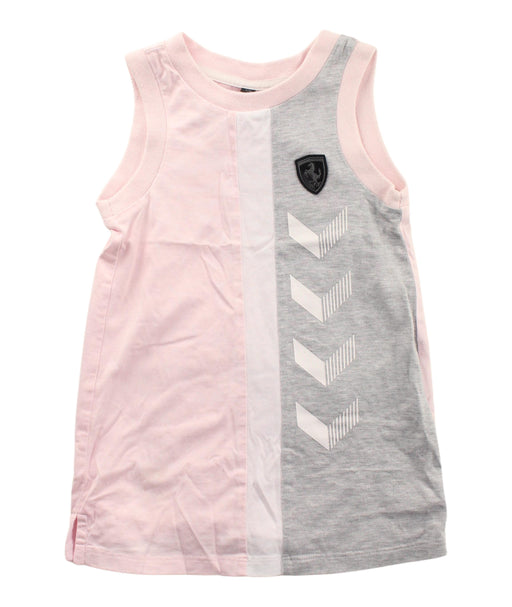 A Grey Sleeveless Dresses from Ferrari in size 6-12M for girl. (Front View)