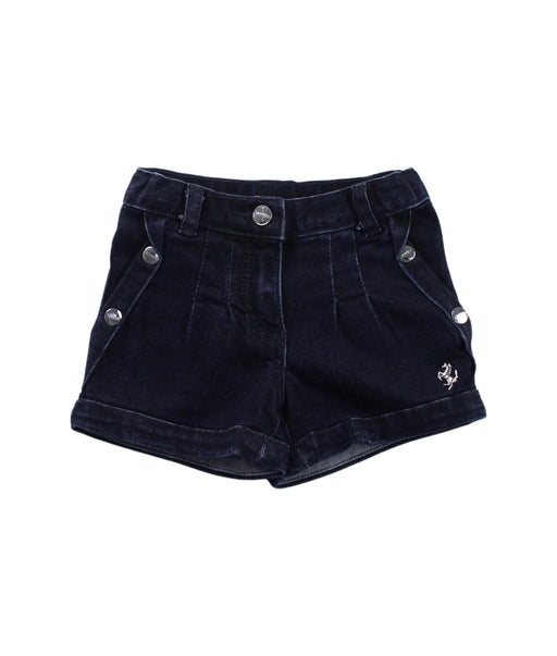 A Blue Shorts from Ferrari in size 6-12M for girl. (Front View)