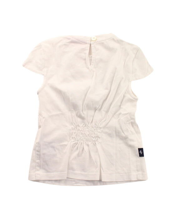 A White Short Sleeve Tops from Ferrari in size 2T for girl. (Back View)