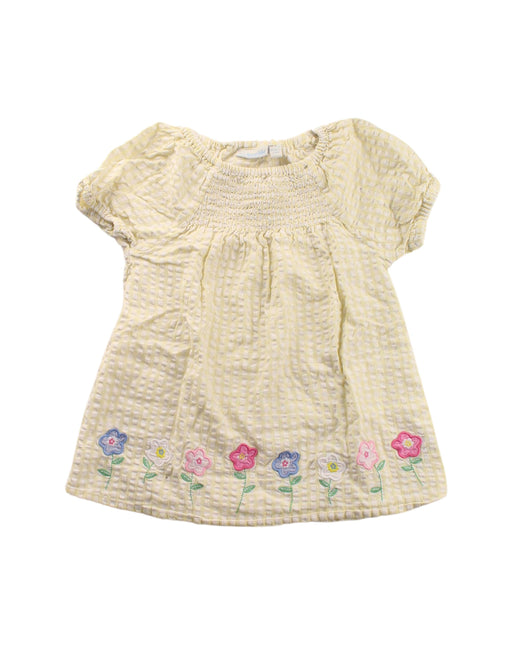 A Ivory Short Sleeve Dresses from Jojo Maman Bébé in size 4T for girl. (Front View)