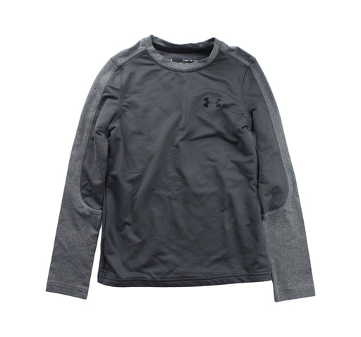 A Grey Long Sleeve T Shirts from Under Armour in size 8Y for boy. (Front View)