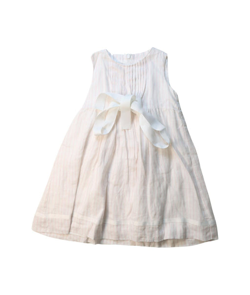 A White Sleeveless Dresses from Jim Thompson in size 3T for girl. (Front View)