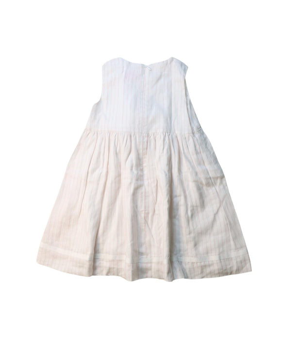 A White Sleeveless Dresses from Jim Thompson in size 3T for girl. (Back View)