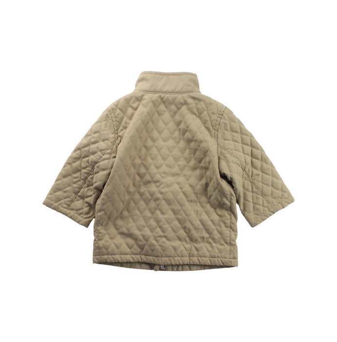 A Beige Puffer/Quilted Jackets from Burberry in size 6-12M for boy. (Back View)