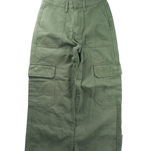 A Green Casual Pants from Seed in size 12Y for boy. (Front View)