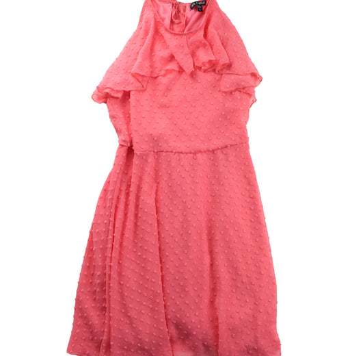A Pink Sleeveless Dresses from Ava & Yelly in size 12Y for girl. (Front View)
