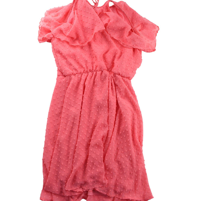 A Pink Sleeveless Dresses from Ava & Yelly in size 12Y for girl. (Back View)