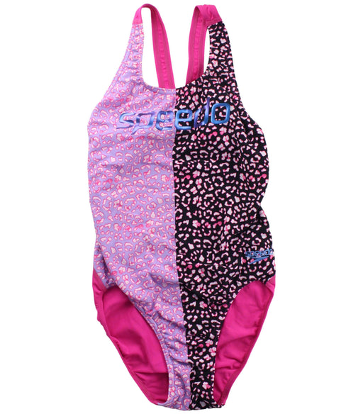 A Pink Swimsuits from Speedo in size 14Y for girl. (Front View)