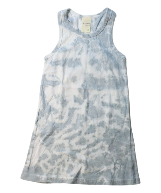 A Grey Sleeveless Dresses from Rococo in size 3T for girl. (Front View)