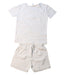 A White Pyjama Sets from Petit Bateau in size 4T for girl. (Back View)