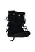 A Black Winter Boots from Minnetonka in size 4T for girl. (Front View)