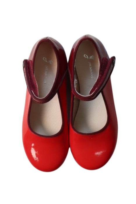 A Red Flats from Jacadi in size 5T for girl. (Back View)