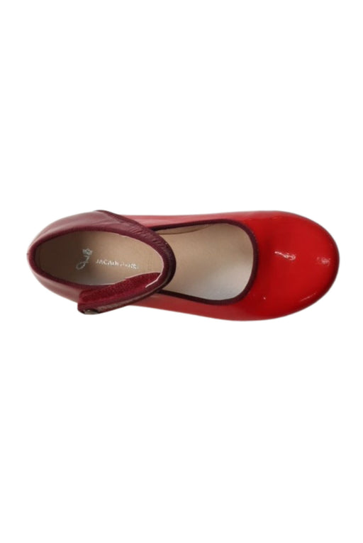 A Red Flats from Jacadi in size 5T for girl. (Front View)