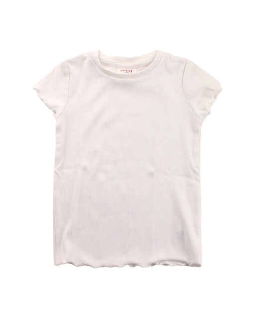 A White Short Sleeve T Shirts from Seed in size 5T for girl. (Front View)
