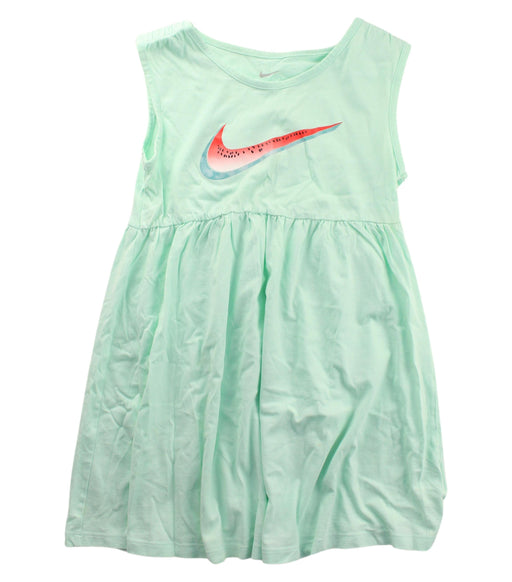 A Green Sleeveless Dresses from Nike in size 6T for girl. (Front View)