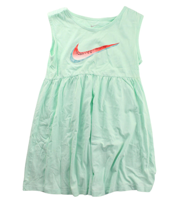 A Green Sleeveless Dresses from Nike in size 6T for girl. (Front View)