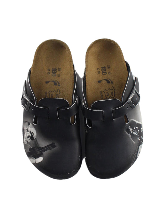 A Black Slip Ons from Birkenstock in size 5T for boy. (Back View)
