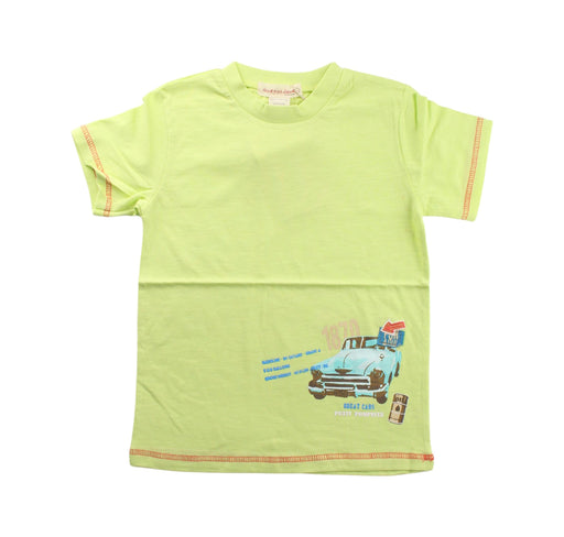 A Green Short Sleeve T Shirts from Deux par Deux in size 5T for boy. (Front View)