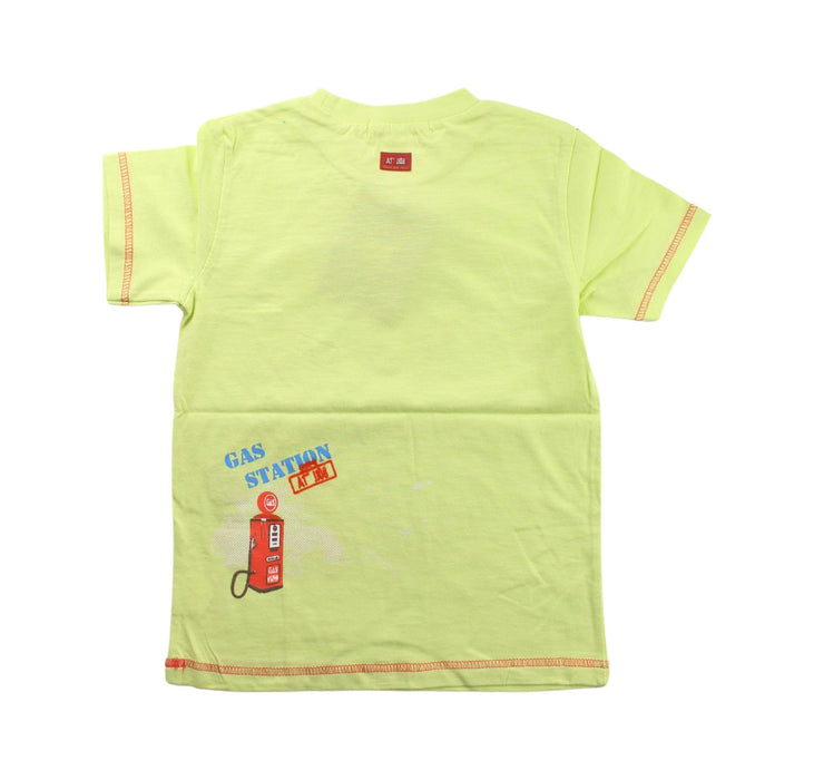 A Green Short Sleeve T Shirts from Deux par Deux in size 5T for boy. (Back View)
