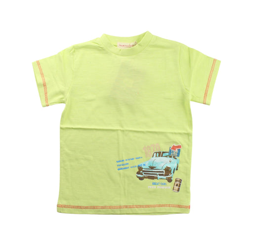 A Green Short Sleeve T Shirts from Deux par Deux in size 4T for boy. (Front View)
